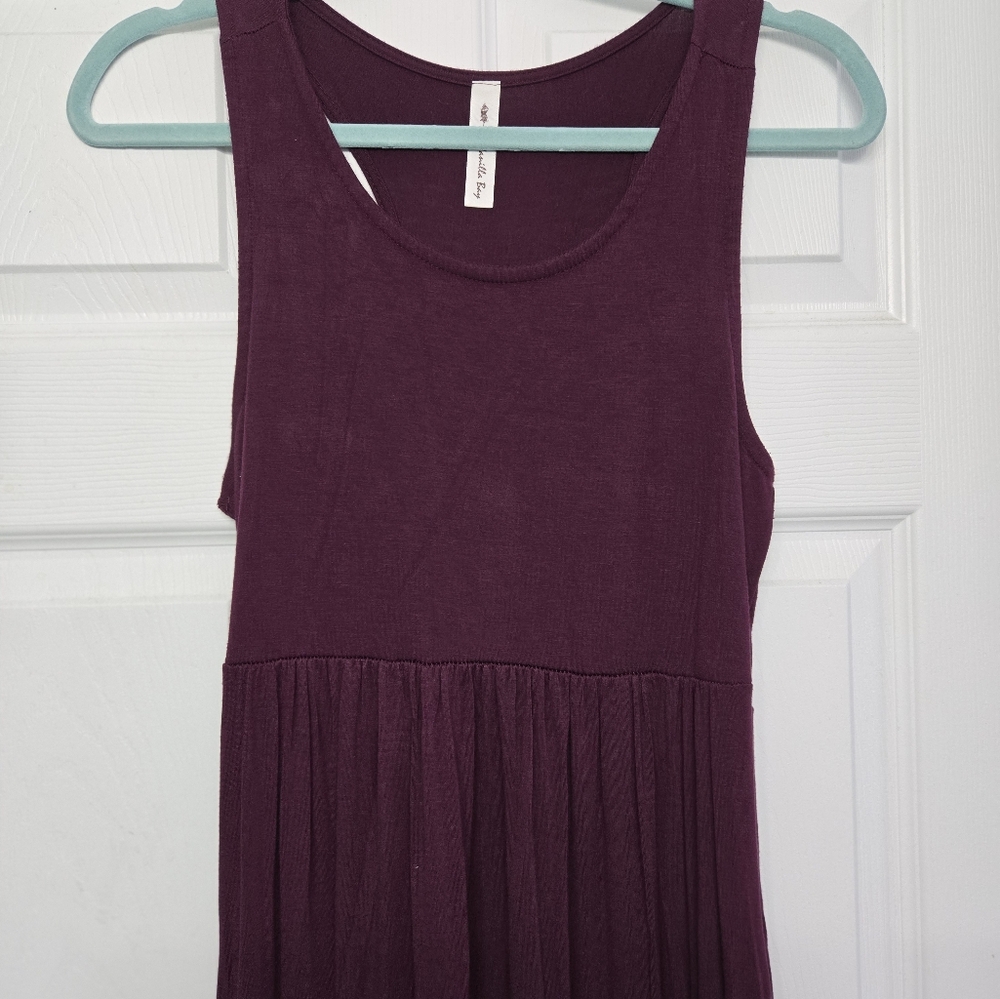 M maxi racer back maroon dress